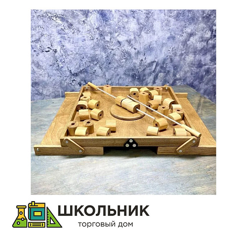 Настольная игра из дерева «Башня из колец Форт Боярд»