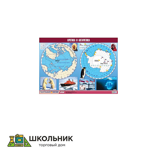 Таблица демонстрационная «Арктика и Антарктика» (винил 100х140)