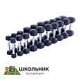 Комплект гантелей обрезиненных