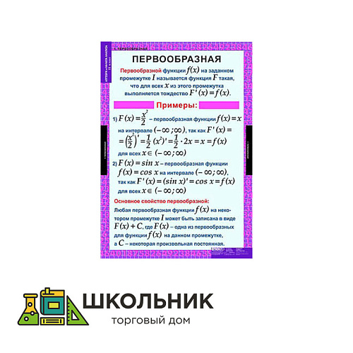 Таблицы демонстрационные «Алгебра» 11 класс